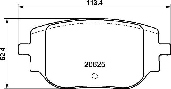 HELLA 8DB 355 044-341 - Komplet Pločica, disk-kočnica www.molydon.hr