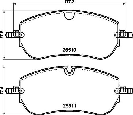 HELLA 8DB 355 044-251 - Komplet Pločica, disk-kočnica www.molydon.hr