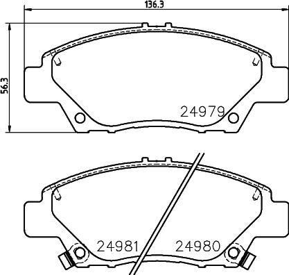 HELLA 8DB 355 045-551 - Komplet Pločica, disk-kočnica www.molydon.hr