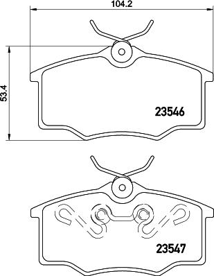 HELLA 8DB 355 045-531 - Komplet Pločica, disk-kočnica www.molydon.hr