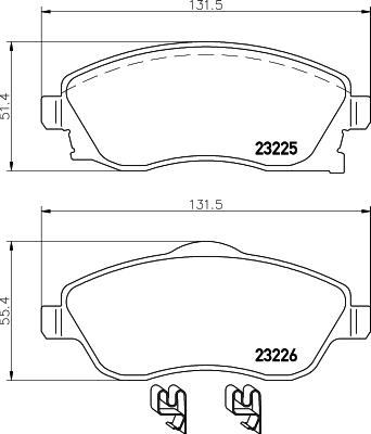 HELLA 8DB 355 045-371 - Komplet Pločica, disk-kočnica www.molydon.hr