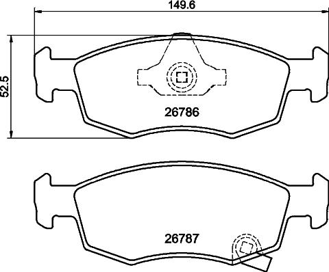 HELLA 8DB 355 046-041 - Komplet Pločica, disk-kočnica www.molydon.hr