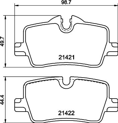 HELLA 8DB 355 040-681 - Komplet Pločica, disk-kočnica www.molydon.hr