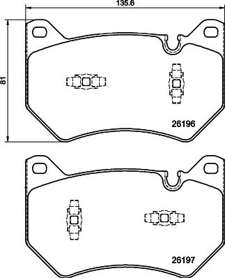 HELLA 8DB 355 040-151 - Komplet Pločica, disk-kočnica www.molydon.hr