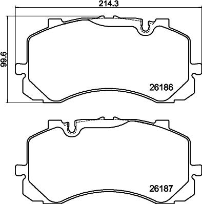 HELLA 8DB 355 040-241 - Komplet Pločica, disk-kočnica www.molydon.hr