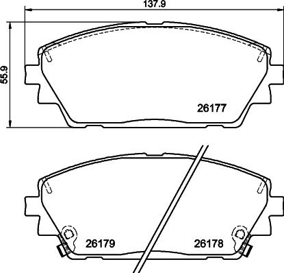 HELLA 8DB 355 040-271 - Komplet Pločica, disk-kočnica www.molydon.hr