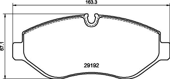 HELLA 8DB 355 043-881 - Komplet Pločica, disk-kočnica www.molydon.hr