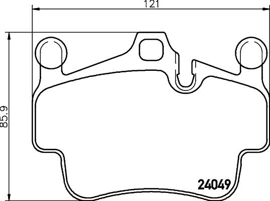 HELLA 8DB 355 043-221 - Komplet Pločica, disk-kočnica www.molydon.hr