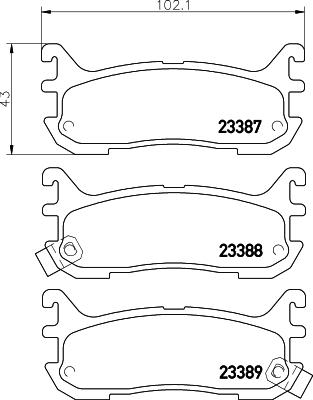 HELLA 8DB 355 009-911 - Komplet Pločica, disk-kočnica www.molydon.hr