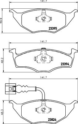 HELLA 8DB 355 009-021 - Komplet Pločica, disk-kočnica www.molydon.hr