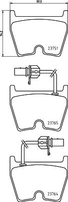 HELLA 8DB 355 009-191 - Komplet Pločica, disk-kočnica www.molydon.hr