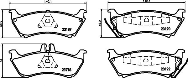 HELLA 8DB 355 009-241 - Komplet Pločica, disk-kočnica www.molydon.hr