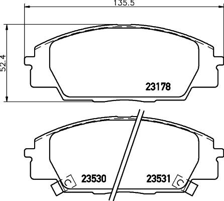 HELLA 8DB 355 009-731 - Komplet Pločica, disk-kočnica www.molydon.hr