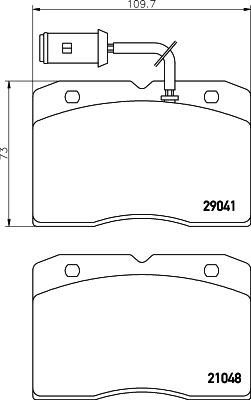 HELLA 8DB 355 005-481 - Komplet Pločica, disk-kočnica www.molydon.hr