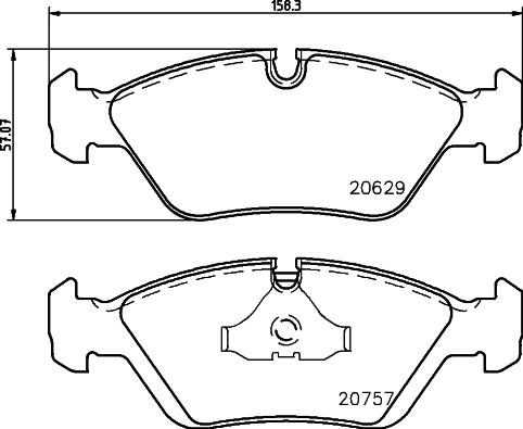 HELLA 8DB 355 006-511 - Komplet Pločica, disk-kočnica www.molydon.hr