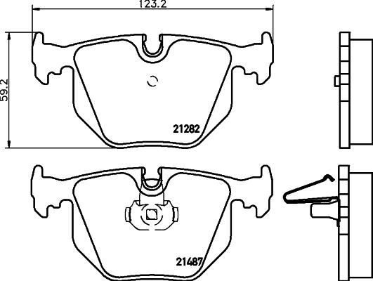 HELLA 8DB 355 030-981 - Komplet Pločica, disk-kočnica www.molydon.hr