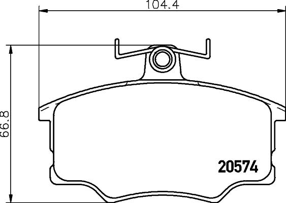 HELLA 8DB 355 006-021 - Komplet Pločica, disk-kočnica www.molydon.hr