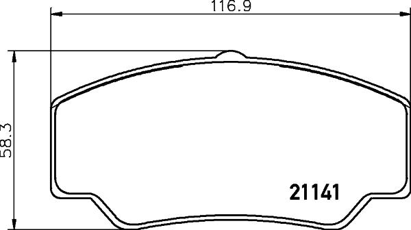 HELLA 8DB 355 006-151 - Komplet Pločica, disk-kočnica www.molydon.hr