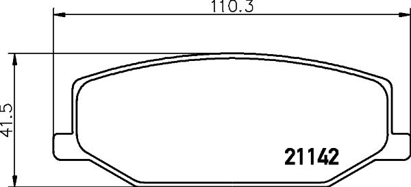 HELLA 8DB 355 006-161 - Komplet Pločica, disk-kočnica www.molydon.hr