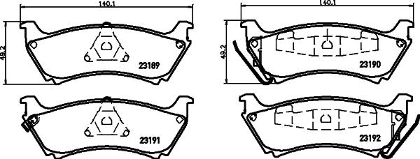 HELLA 8DB 355 008-671 - Komplet Pločica, disk-kočnica www.molydon.hr