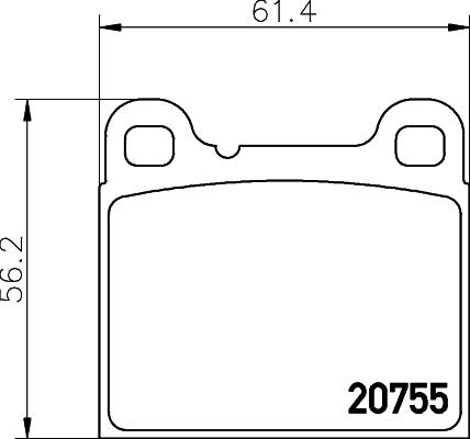 HELLA 8DB 355 008-801 - Komplet Pločica, disk-kočnica www.molydon.hr