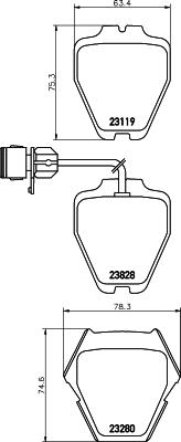 HELLA 8DB 355 008-791 - Komplet Pločica, disk-kočnica www.molydon.hr