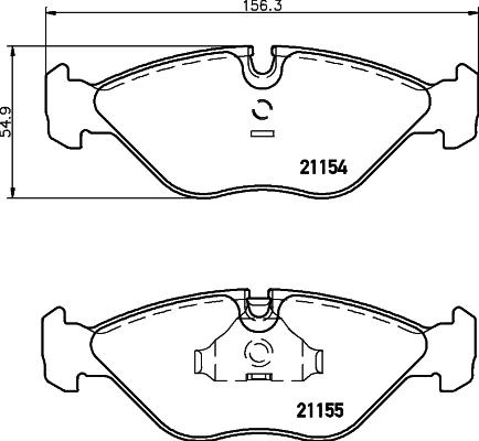 HELLA 8DB 355 007-591 - Komplet Pločica, disk-kočnica www.molydon.hr