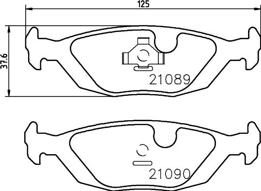 HELLA 8DB 355 007-521 - Komplet Pločica, disk-kočnica www.molydon.hr