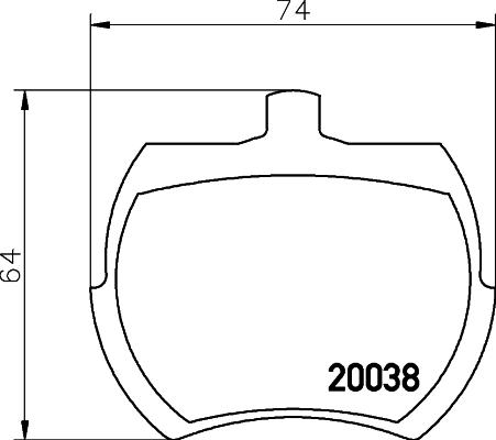 HELLA 8DB 355 007-081 - Komplet Pločica, disk-kočnica www.molydon.hr