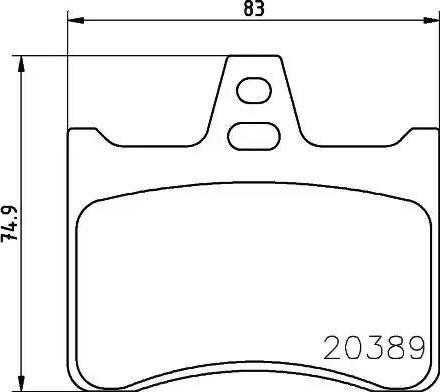 HELLA 8DB 355 007-201 - Komplet Pločica, disk-kočnica www.molydon.hr