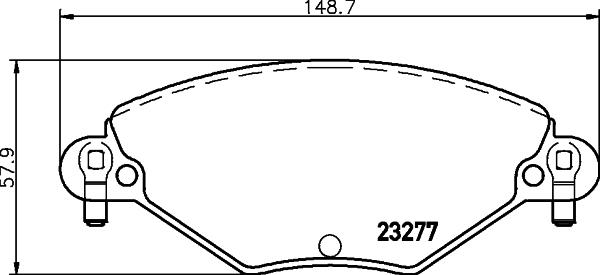 HELLA 8DB 355 019-411 - Komplet Pločica, disk-kočnica www.molydon.hr