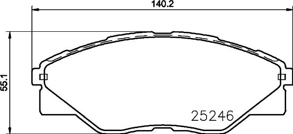 HELLA 8DB 355 019-811 - Komplet Pločica, disk-kočnica www.molydon.hr