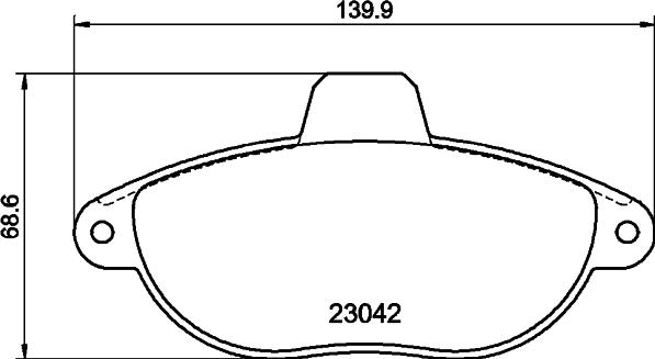 HELLA 8DB 355 019-251 - Komplet Pločica, disk-kočnica www.molydon.hr