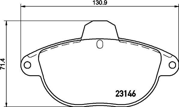 HELLA 8DB 355 019-281 - Komplet Pločica, disk-kočnica www.molydon.hr