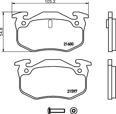 HELLA 8DB 355 019-221 - Komplet Pločica, disk-kočnica www.molydon.hr