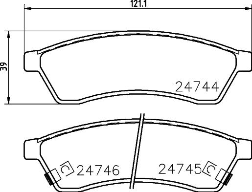 HELLA 8DB 355 014-491 - Komplet Pločica, disk-kočnica www.molydon.hr