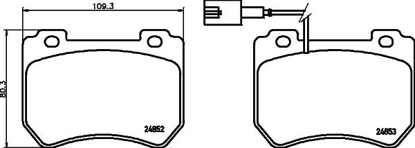 HELLA 8DB 355 014-651 - Komplet Pločica, disk-kočnica www.molydon.hr