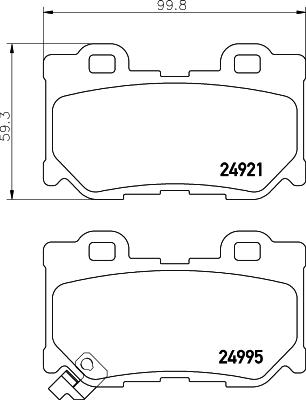 HELLA 8DB 355 014-851 - Komplet Pločica, disk-kočnica www.molydon.hr