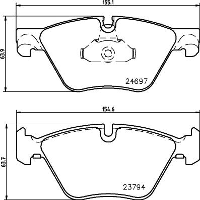 HELLA 8DB 355 014-351 - Komplet Pločica, disk-kočnica www.molydon.hr