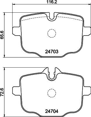 HELLA 8DB 355 014-361 - Komplet Pločica, disk-kočnica www.molydon.hr