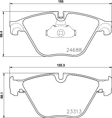 HELLA 8DB 355 015-261 - Komplet Pločica, disk-kočnica www.molydon.hr