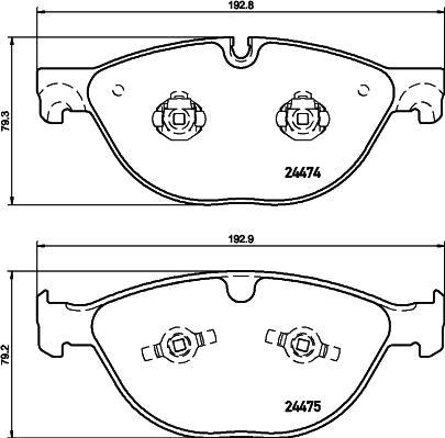 HELLA 8DB 355 015-701 - Komplet Pločica, disk-kočnica www.molydon.hr