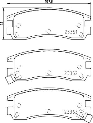 HELLA 8DB 355 016-961 - Komplet Pločica, disk-kočnica www.molydon.hr