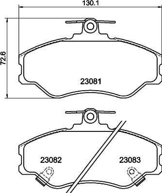 HELLA 8DB 355 016-641 - Komplet Pločica, disk-kočnica www.molydon.hr