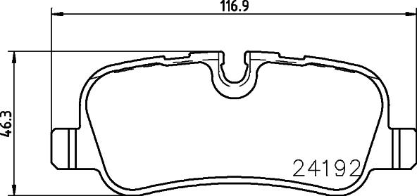 HELLA 8DB 355 016-181 - Komplet Pločica, disk-kočnica www.molydon.hr