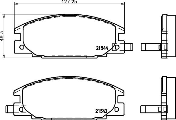 HELLA 8DB 355 016-341 - Komplet Pločica, disk-kočnica www.molydon.hr