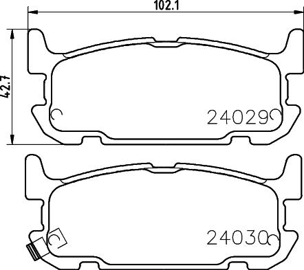 HELLA 8DB 355 010-931 - Komplet Pločica, disk-kočnica www.molydon.hr