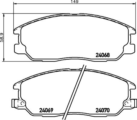 HELLA 8DB 355 010-451 - Komplet Pločica, disk-kočnica www.molydon.hr