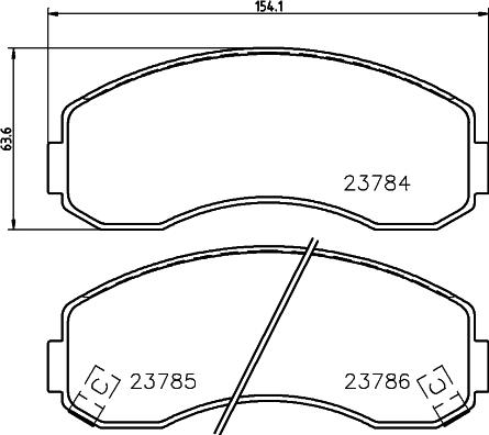 HELLA 8DB 355 010-131 - Komplet Pločica, disk-kočnica www.molydon.hr