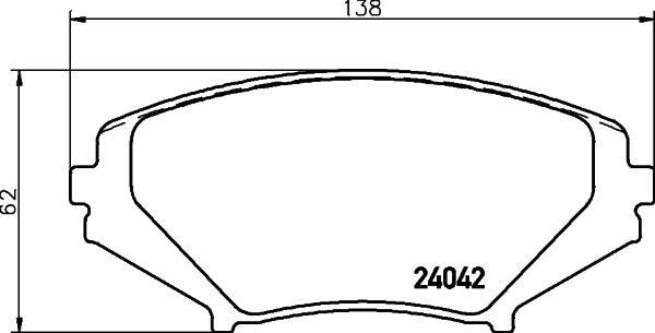 HELLA 8DB 355 010-881 - Komplet Pločica, disk-kočnica www.molydon.hr